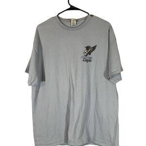 Gildan Men’s Baby Blue First Strike Eagle American Diplomacy Graphic T-Shirt XL